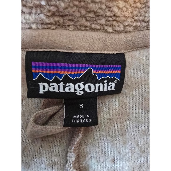 Patagonia Reclaimed Fleece Half Zip Pullover Womens S Tan Wool Blend 22935 - Picture 2 of 8